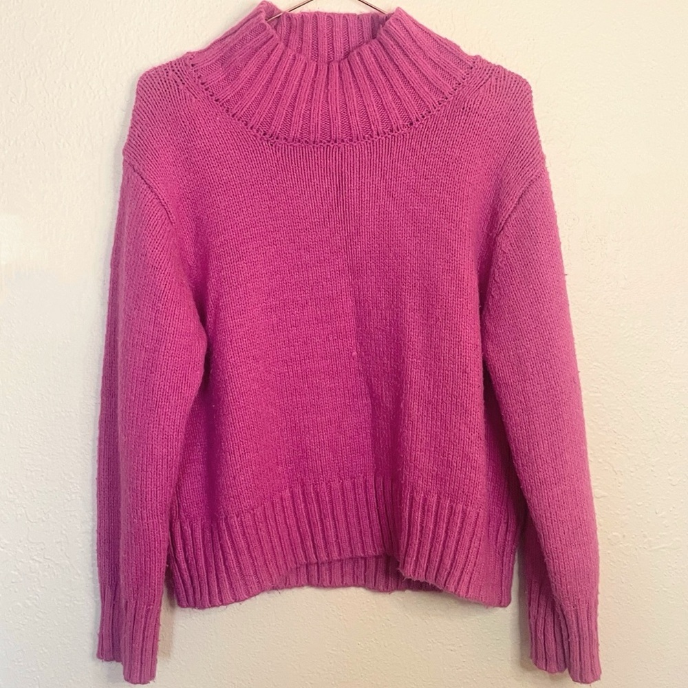 Magaschoni Hot Pink Sweater Barbiecore Cozy Knit M